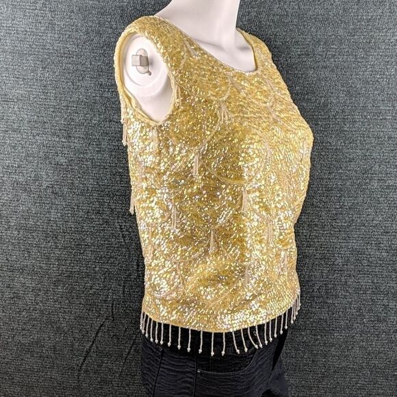 Vintage 60's Sequined Beaded Sweater Tank Top EUC! - Picture 10 of 15